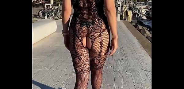  Showing off naked under my transparent outfits